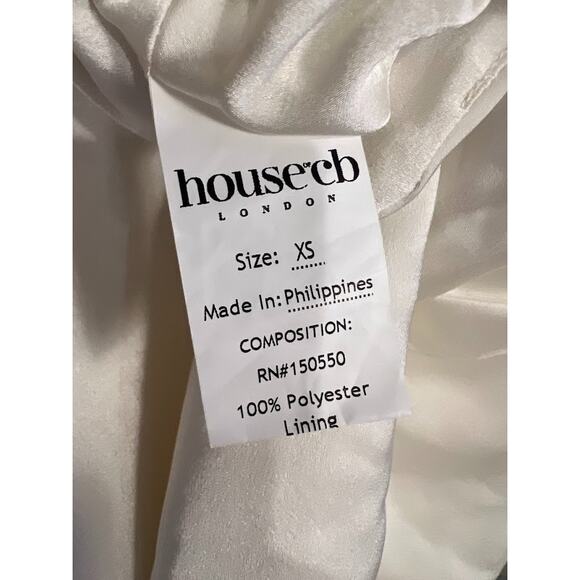 House of CB Toira Ivory Draped Corset Mini Dress Size XS Extra Small - Picture 8 of 10